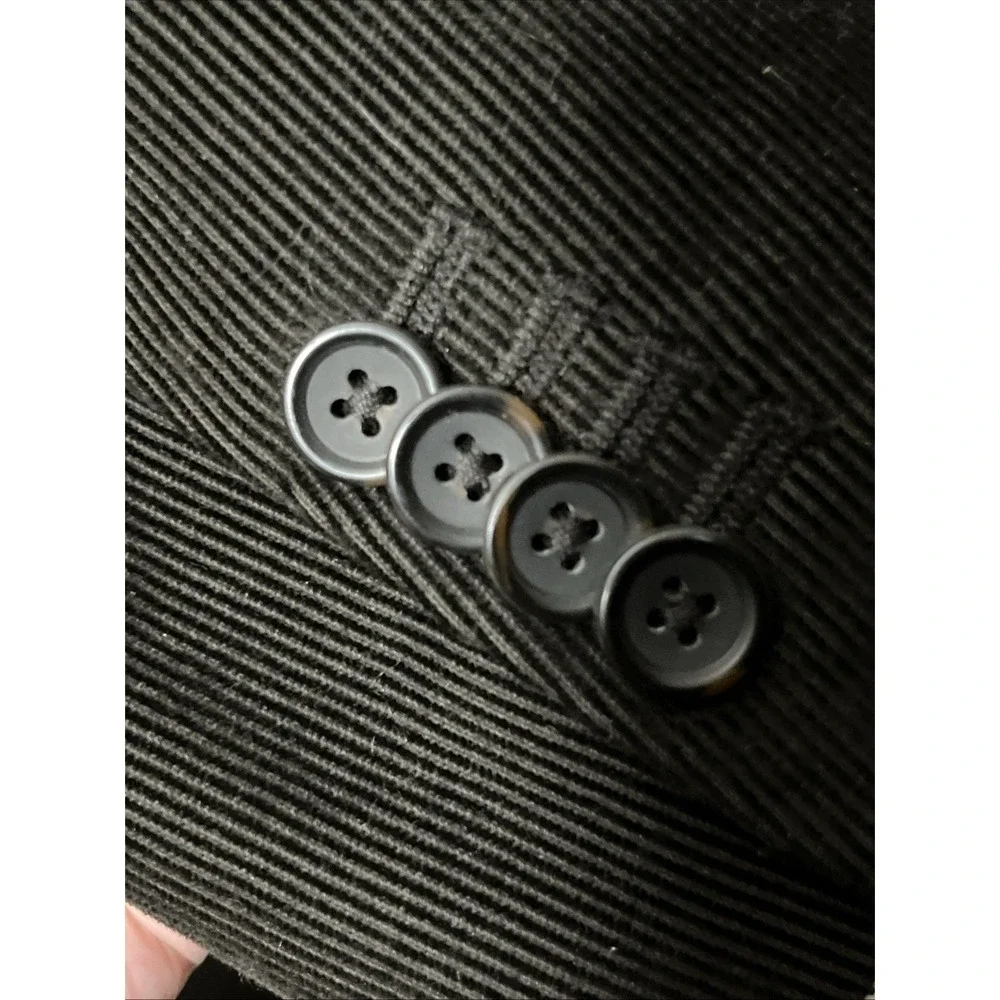 Banana Republic Mens Corduroy Blazer 44R Slim Fit Black Sport Coat Preppy Casual